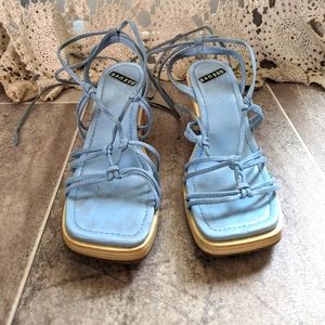 Bamboo square toe platforms